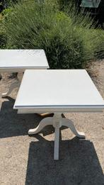 Witte vierkante bijzettafels 80cm, Ophalen, Gebruikt, Vierkant, 75 cm of meer