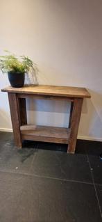 Prachtig, steigerhouten sidetable, Huis en Inrichting, Ophalen of Verzenden, Zo goed als nieuw, 25 tot 50 cm