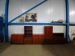 Teakkleurige vintage wandmeubels, Huis en Inrichting, Kasten | Wandmeubels, Ophalen, Gebruikt