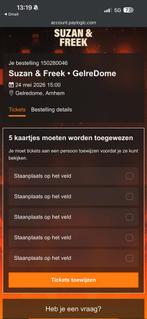 Suzan & Freek gelredome 24 Mei, 5 sta plekken, Tickets en Kaartjes, Drie personen of meer