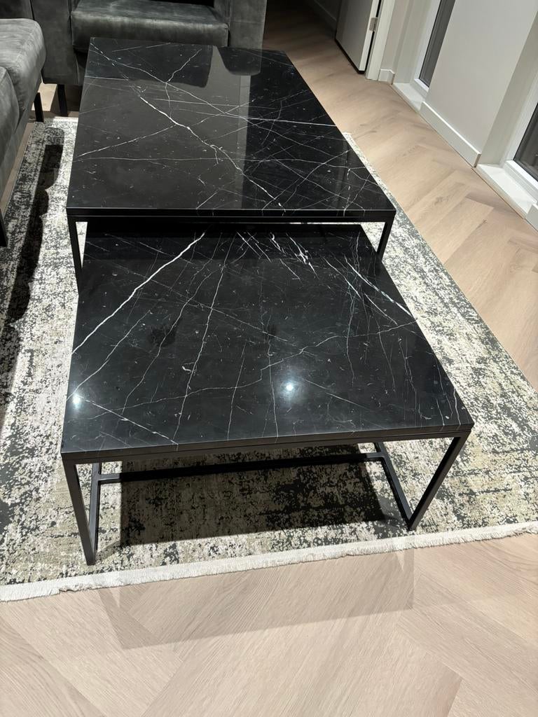 Salon tafels, Huis en Inrichting, Tafels | Salontafels, Ophalen, Gebruikt, 100 tot 150 cm, 50 tot 100 cm