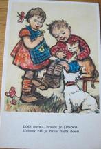 jongen en meisje met hond en kat - nieuw, Verzenden, 1980 tot heden, Ongelopen, Kinderen