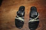 Think vlot zwart leren sandalen mt 37 KOOPJE, .., Overige kleuren, Nieuw, Think