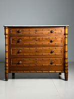 Franse Faux Bamboo commode ladekast antiek