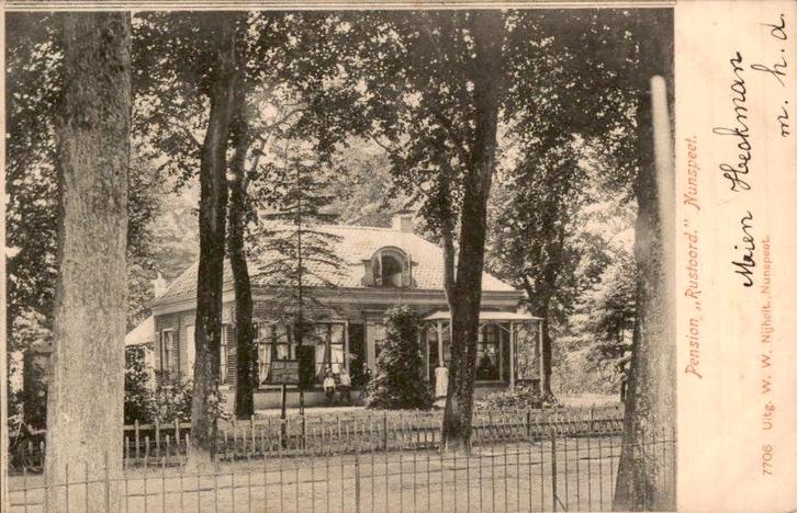 Nunspeet - Pension Rustoord, Verzamelen, Ansichtkaarten | Nederland, Gelopen, Gelderland, Voor 1920, Ophalen of Verzenden