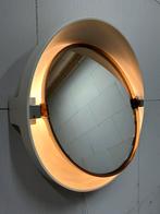 Vintage Allibert spiegel met verlichting., Minder dan 50 cm, Rond, Ophalen of Verzenden, Zo goed als nieuw