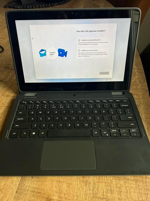 11,6” Dell touchscreen 2-in-1 laptop, Computers en Software, Windows Laptops, Gebruikt, 12 inch, SSD, 8 GB, Qwerty, Met touchscreen