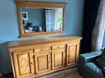 Massief dressoir met bijpassende spiegel, Huis en Inrichting, Kasten | Dressoirs, Ophalen, 150 tot 200 cm, Zo goed als nieuw, 25 tot 50 cm