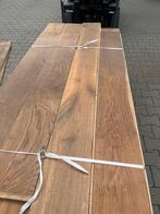 40 m2 eiken multivloer. 18 cm breed 18 mm dik toplaag 4 mm, Gebruikt, 2e hands product geen info bekend, 2e hands product geen info bekend