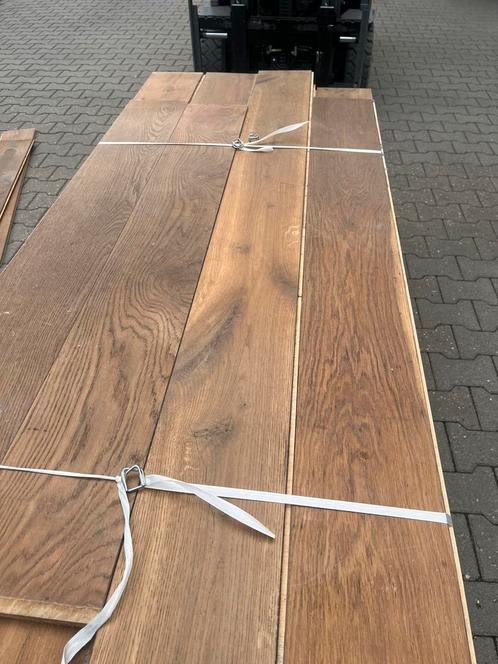 40 m2 eiken multivloer. 18 cm breed 18 mm dik toplaag 4 mm, Doe-het-zelf en Verbouw, Vloerdelen en Plavuizen, Gebruikt, Vloerdelen of -planken