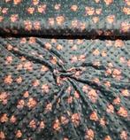 Minky dots donkergroen uil, Overige materialen, 120 cm of meer, Ophalen of Verzenden, Nieuw