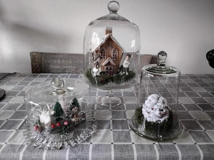 3 Prachtige verschillende glazen stolpen hoogtes 50/32/22cm, Huis en Inrichting, Woonaccessoires | Stolpen, Ophalen