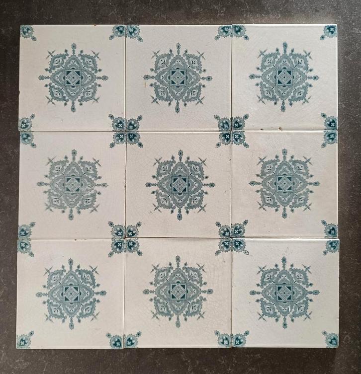 Antieke Aardewerk Wandtegels - 19e Eeuw, Antiek en Kunst, Antiek | Wandborden en Tegels, Ophalen