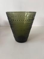 Iittala Kastehelmi vaas mosgroen, Huis en Inrichting, Overige kleuren, Ophalen of Verzenden, Minder dan 50 cm, Glas