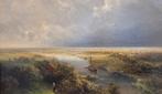 P L F Kluyver 1816-1900 panorama langs de Rijn, Antiek en Kunst, Kunst | Schilderijen | Klassiek, Ophalen of Verzenden