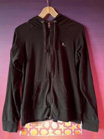 Verwassen zwarte dunne hoodie met capuchon 44/46 nu 15€ beschikbaar voor biedingen