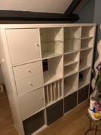 IKEA Kallax kast 16 vakken met accessoires, Ophalen, Gebruikt, 100 tot 150 cm, 100 tot 150 cm