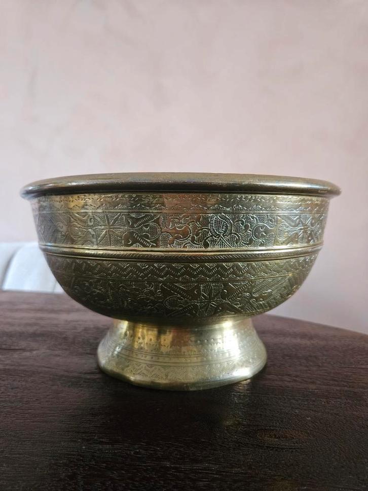 Antieke Kunsten Bokor Kuningan Waskom messing, Antiek en Kunst, Antiek | Koper en Brons, Koper, Ophalen of Verzenden