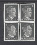 Historie Duitse Rijk, postzegels Adolf Hitler in blok van 4, Verzamelen, Verzenden, Overige soorten, Duitsland, Overige typen