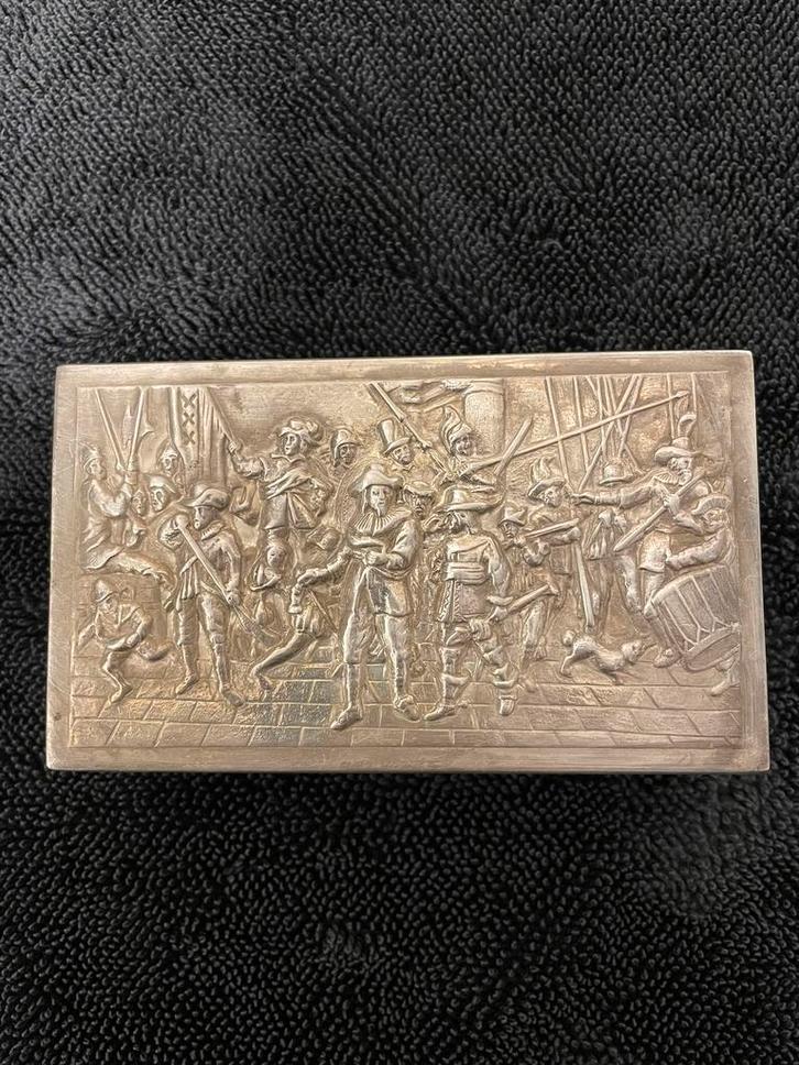 Luciferdooos houder verzilverd, Antiek en Kunst, Antiek | Goud en Zilver, Ophalen of Verzenden