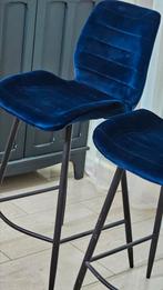 Twee Velvet Barkrukken Toby Donkerblauw 71cm, 2 krukken, Ophalen of Verzenden, Zo goed als nieuw, 60 tot 90 cm