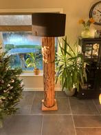 Staan teak houten lamp 195cm, Ophalen, Zo goed als nieuw, 150 tot 200 cm