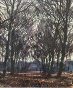 Beint Mankes - Boslandschap - Aquarel - Gesigneerd - 1982, Ophalen