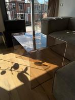 Plexiglas Salontafel Bruin Transparant, Ophalen, Kunststof, 50 tot 100 cm, 50 tot 75 cm