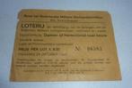 Loterijlot: Bond van Ned. Militaire Oorlogsslachtoffers, Verzenden, Landmacht, Nederland, Overige typen