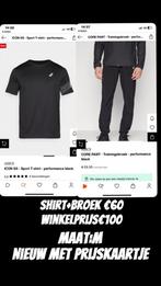 Asics shirt+broek ser nieuw maat m, Maat 48/50 (M), Zwart, Nieuw, Ophalen of Verzenden