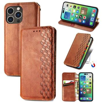 Luxe PU Lederen Wallet Case Set voor iPhone 14 Pro _ Bruin beschikbaar voor biedingen