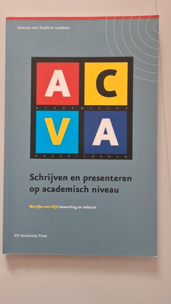 ACVA schrijven en presenteren op academisch niveau, Boeken, Schoolboeken, Zo goed als nieuw, Nederlands, Overige niveaus, Ophalen of Verzenden