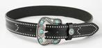 Nieuwe western riem met zilverkleurige en turquoise gesp, Kleding | Dames, Riemen en Ceinturen, Nieuw, Ophalen of Verzenden, 3 tot 5 cm