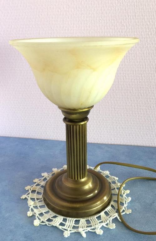 Verzenden kan Amedi lamp tafellamp Italiaans design, Huis en Inrichting, Lampen | Tafellampen, Gebruikt, Minder dan 50 cm, Glas