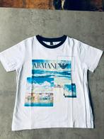 Armani Junior shirt jongens wit/blauw maat 4 jaar/106cm zgan, Kinderen en Baby's, Kinderkleding | Maat 104, Jongen, Ophalen of Verzenden