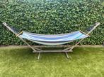 Houten standaard en hangmat, Tuin en Terras, Hangmatten, Ophalen, Gebruikt, Eenpersoons, Met standaard