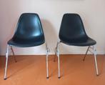 2 Vitra Eames DSS Stoelen - Zwart, Huis en Inrichting, Stoelen, Gebruikt, Twee, Zwart, Ophalen of Verzenden