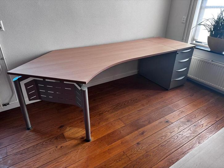 Bureau met archiefkast, Huis en Inrichting, Bureaus, Gebruikt, Bureau, Ophalen