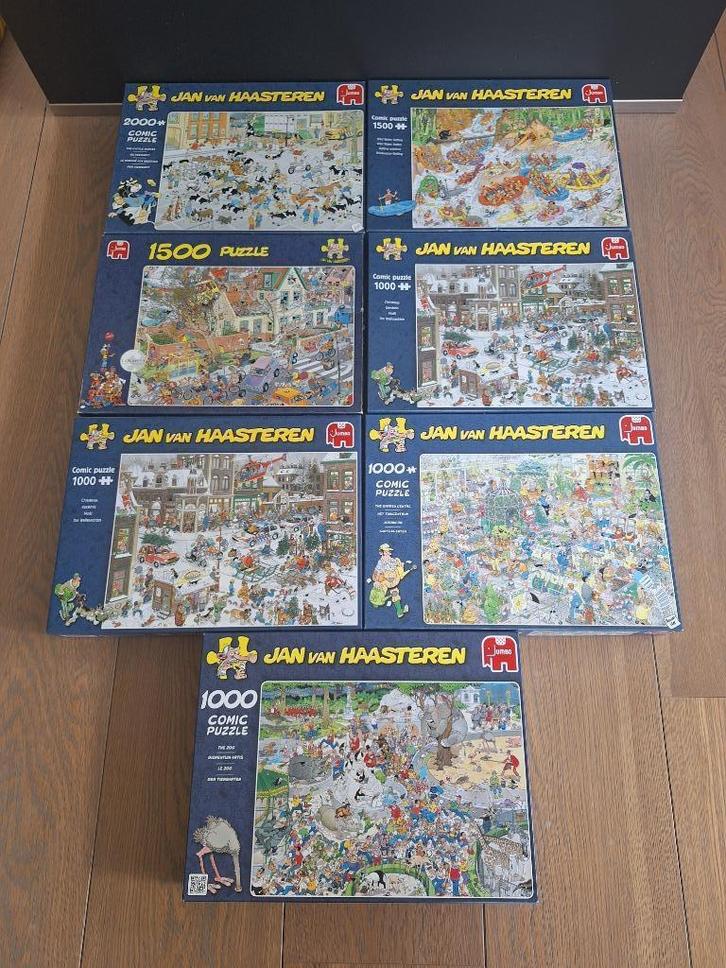 4 x Jumbo Jan van Haasteren JvH puzzel 1000/1500 stukjes, Hobby en Vrije tijd, Denksport en Puzzels, Zo goed als nieuw, 500 t/m 1500 stukjes