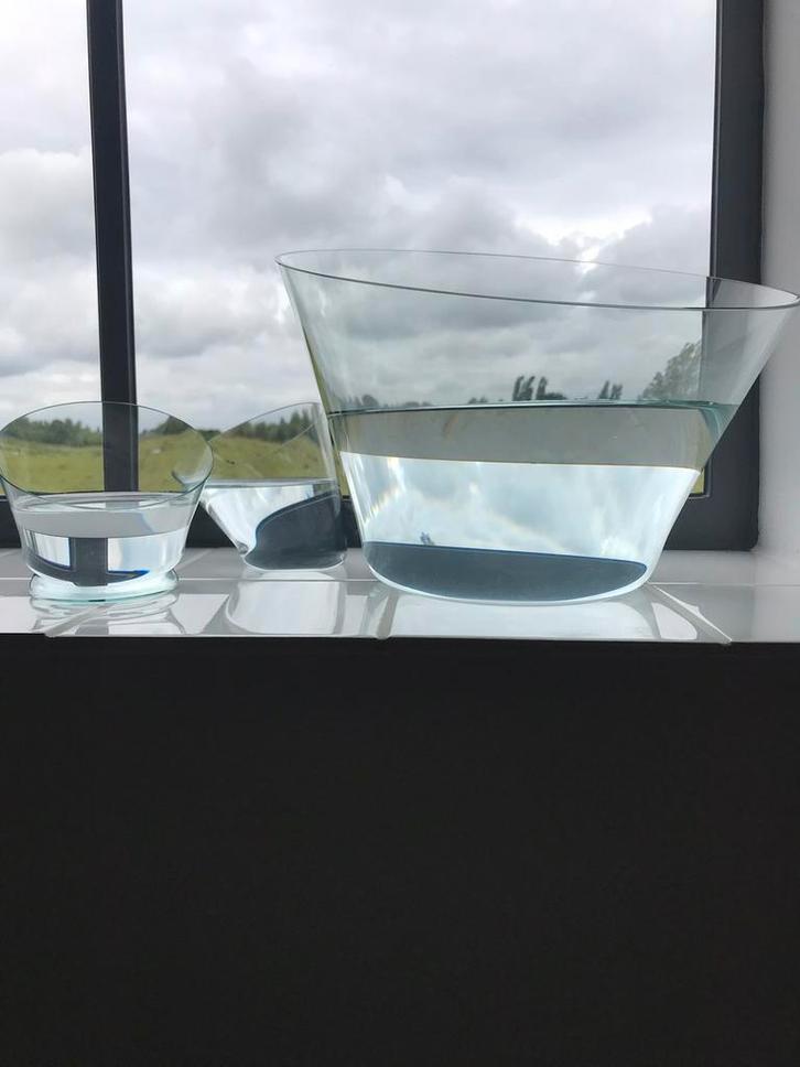 Bert Frijns, 3 glasobjecten gecombineerd, Antiek en Kunst, Kunst | Overige Kunst, Ophalen