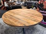 #Direct#Leverbaar#Enschede#Eettafel#Rond#150cm#Mangohout, Ophalen, Overige materialen, Rond, Nieuw