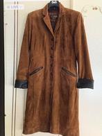 COSH /PAUW lange suède/leer Jas mt (38), Kleding | Dames, Jassen | Winter, Verzenden, Zo goed als nieuw, Maat 38/40 (M), Bruin