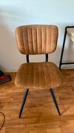 Leen bakker 4 eetkamerstoelen cognac, Huis en Inrichting, Stoelen, Ophalen, Overige materialen, Gebruikt, Bruin