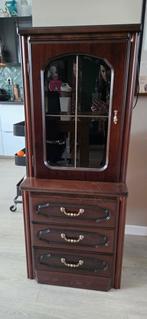 Vitrine-/ladekastje met verlichting, Huis en Inrichting, Kasten | Vitrinekasten, Ophalen, Gebruikt, 50 tot 100 cm, Minder dan 100 cm