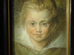 1916 olieverf naar RUBENS portret Clara Serena monogram sign, Antiek en Kunst, Ophalen of Verzenden