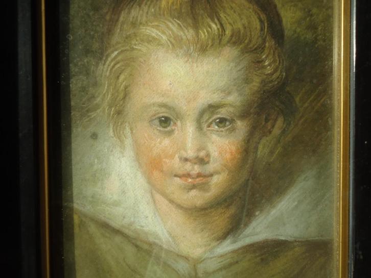 1916 olieverf naar RUBENS portret Clara Serena monogram sign, Antiek en Kunst, Kunst | Schilderijen | Klassiek, Ophalen of Verzenden