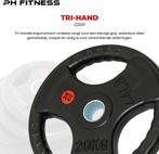 PH Fitness Olympische Rubberen Halterschijven 15KG Set, Ophalen, Benen, PH fitness, Overige typen