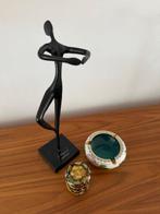 Cloisonné, koper, messing, ballerina beeld, vintage, netjes, Antiek en Kunst, Ophalen of Verzenden