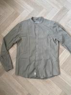 Pull & Bear blouse S khaki groen linnen, Halswijdte 38 (S) of kleiner, Ophalen of Verzenden, Zo goed als nieuw, Pull & Bear