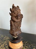 Antieke handgesneden Balinese keris greep: stigi hout, Ophalen of Verzenden